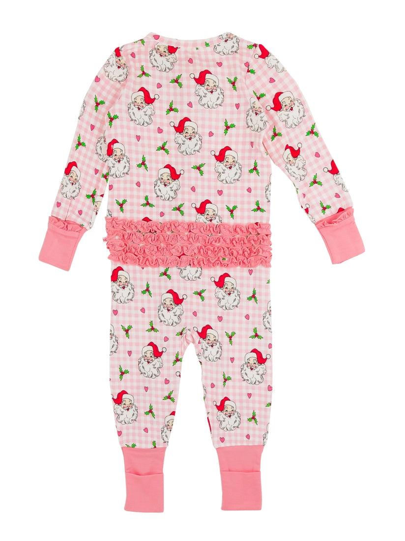 Dear Santa, Pink Gingham Bamboo Pajama