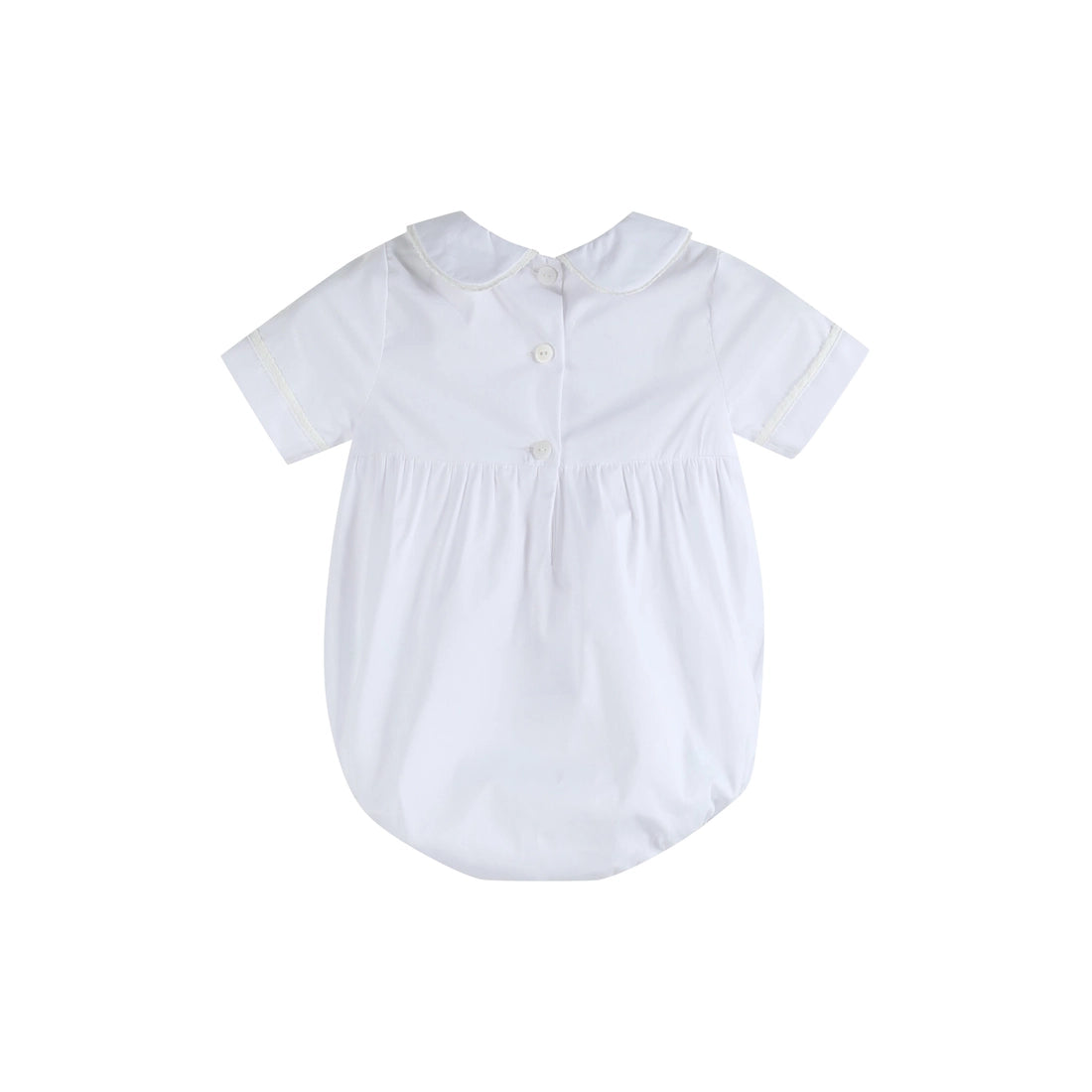 White Collared Romper with Cap