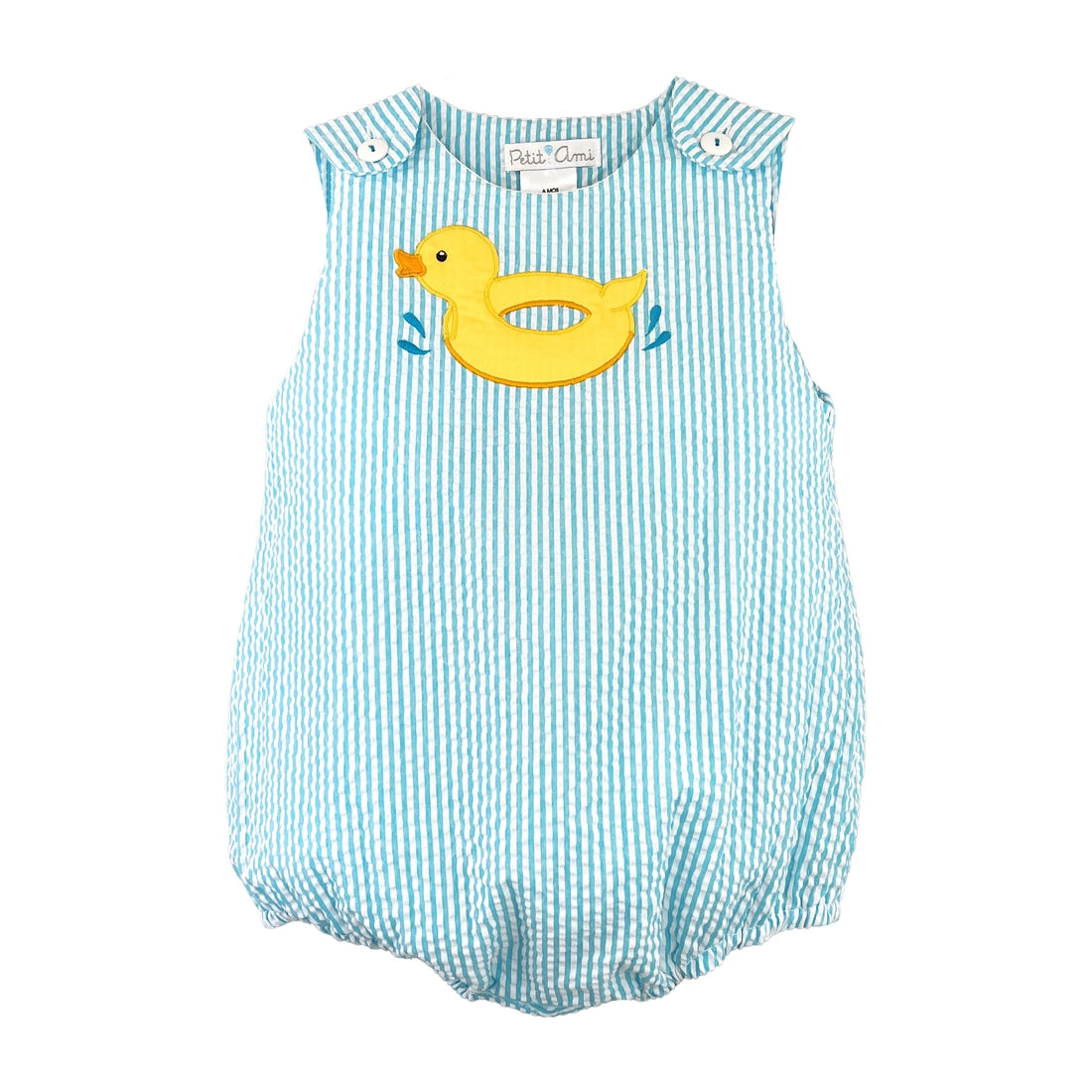 Duck Applique Sunsuit in Blue