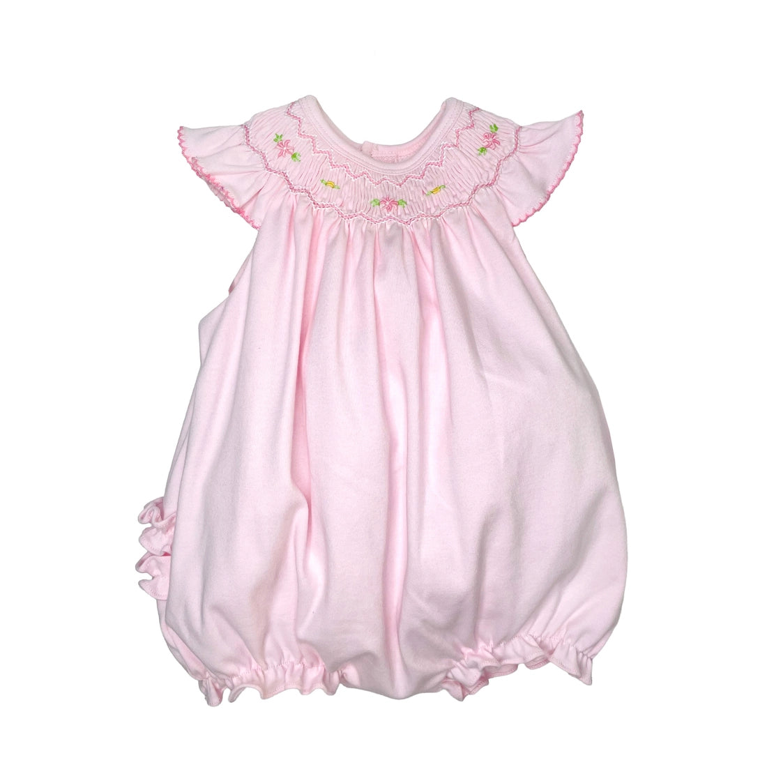 Petit Ami Hand Smocked Knit Pink Bubble