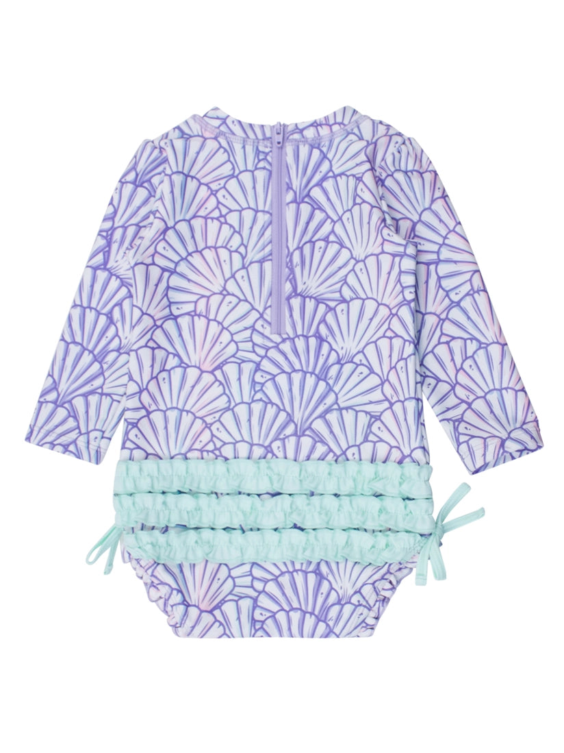Magical Mermaid One Piece Long Sleeve Rash Guard