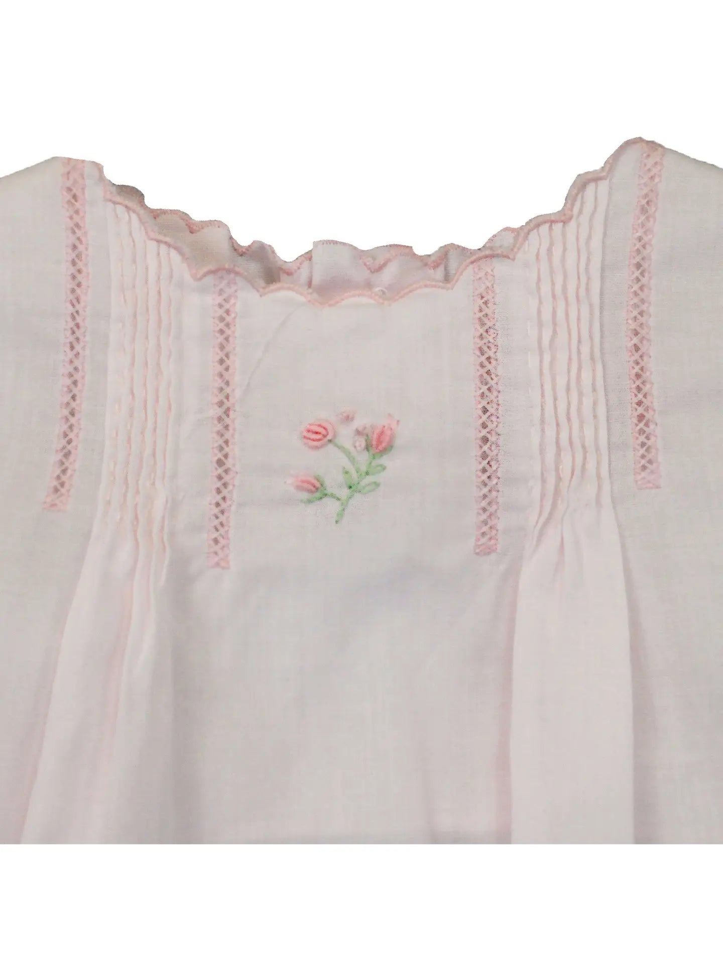 Flower Embroidered Heirloom Diaper Set