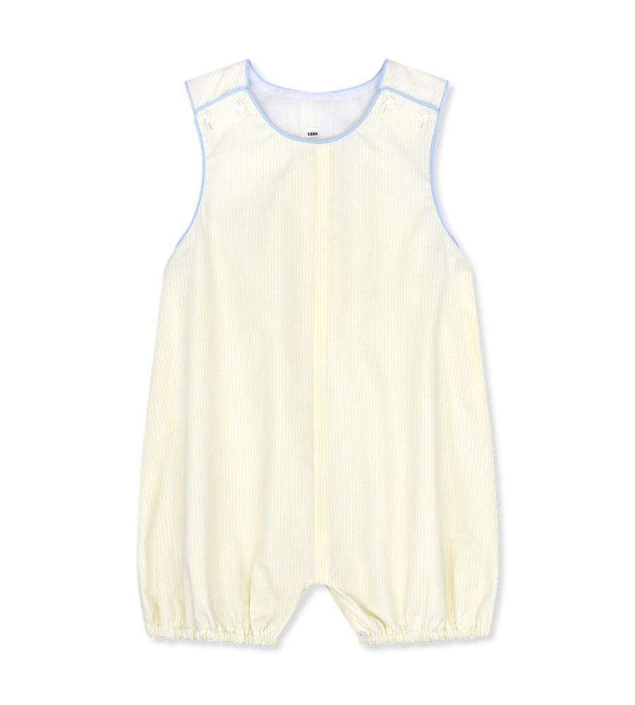 Bennett Bubble in Buttercup with Blue Piping