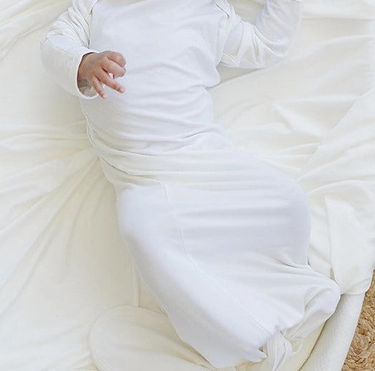 Bamboo Knotted Gown - Cloud White