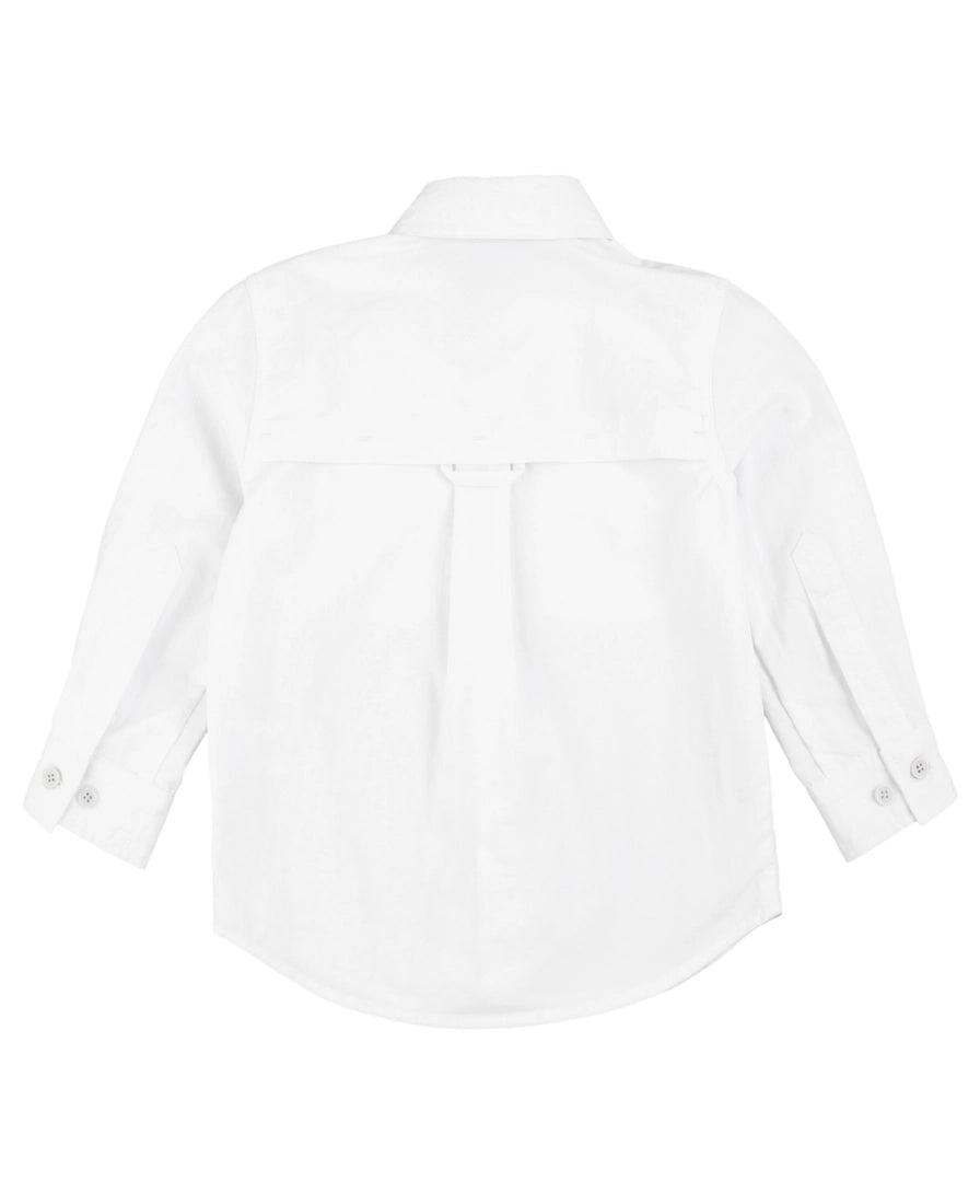 White Sun Protection Button Down Shirt