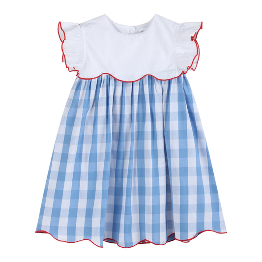Red, White, and Blue Flutter Dress