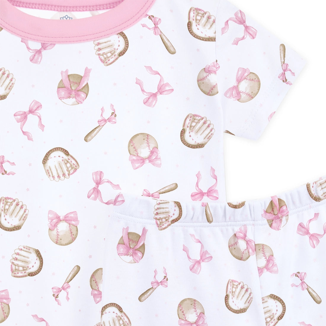 Little Sluggers Pink Pima Two Piece