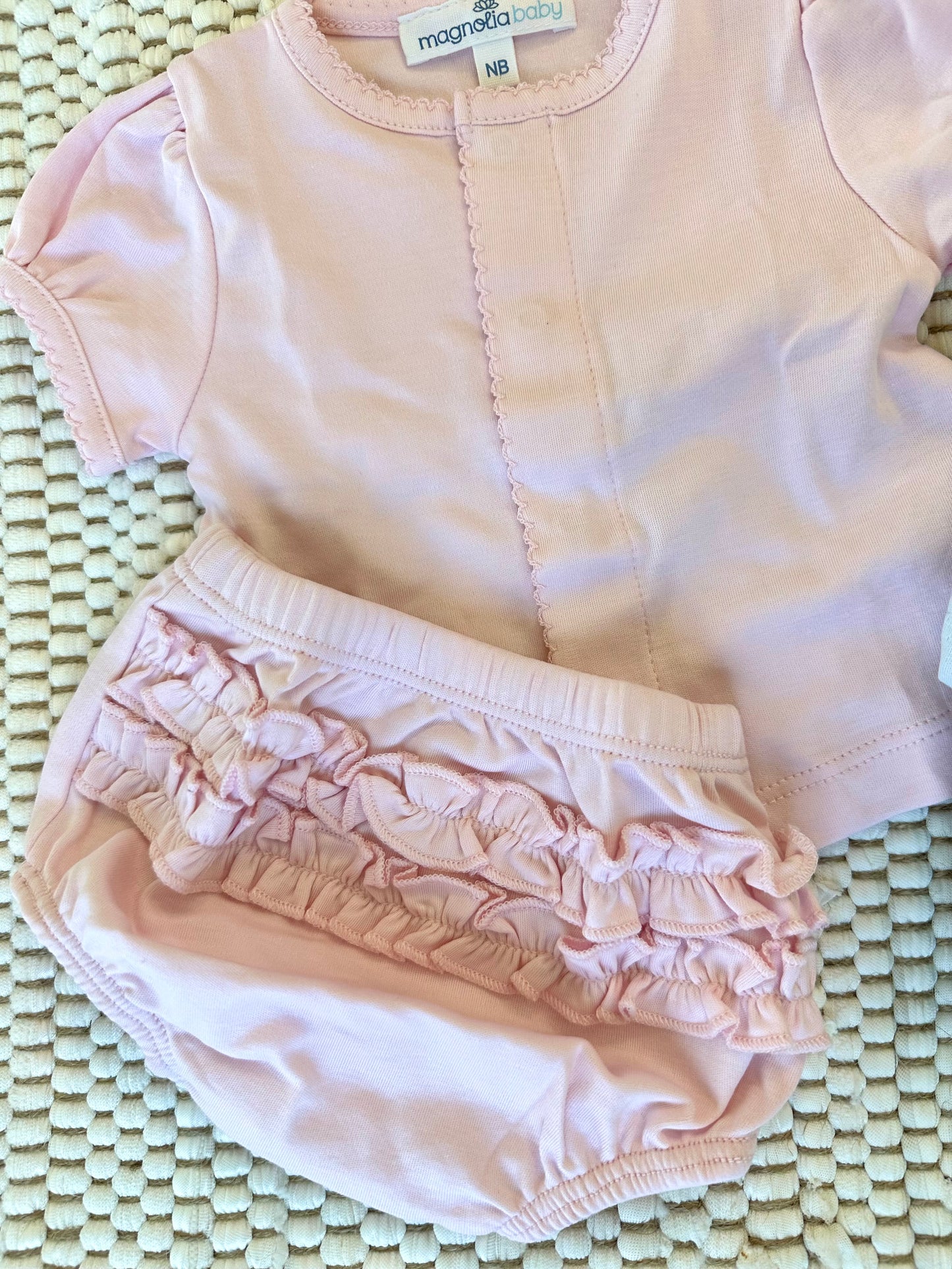 Baby Pink Pima Diaper Set