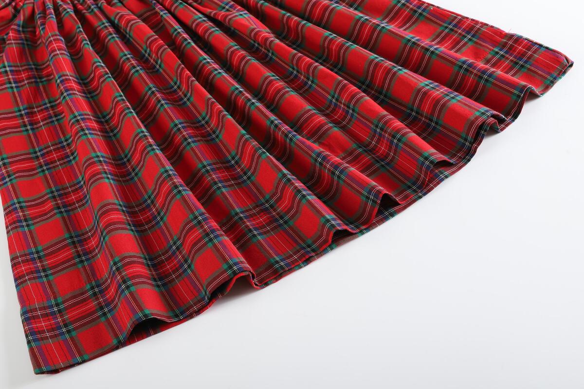Classic Red & Green Gingham Smocked Dress