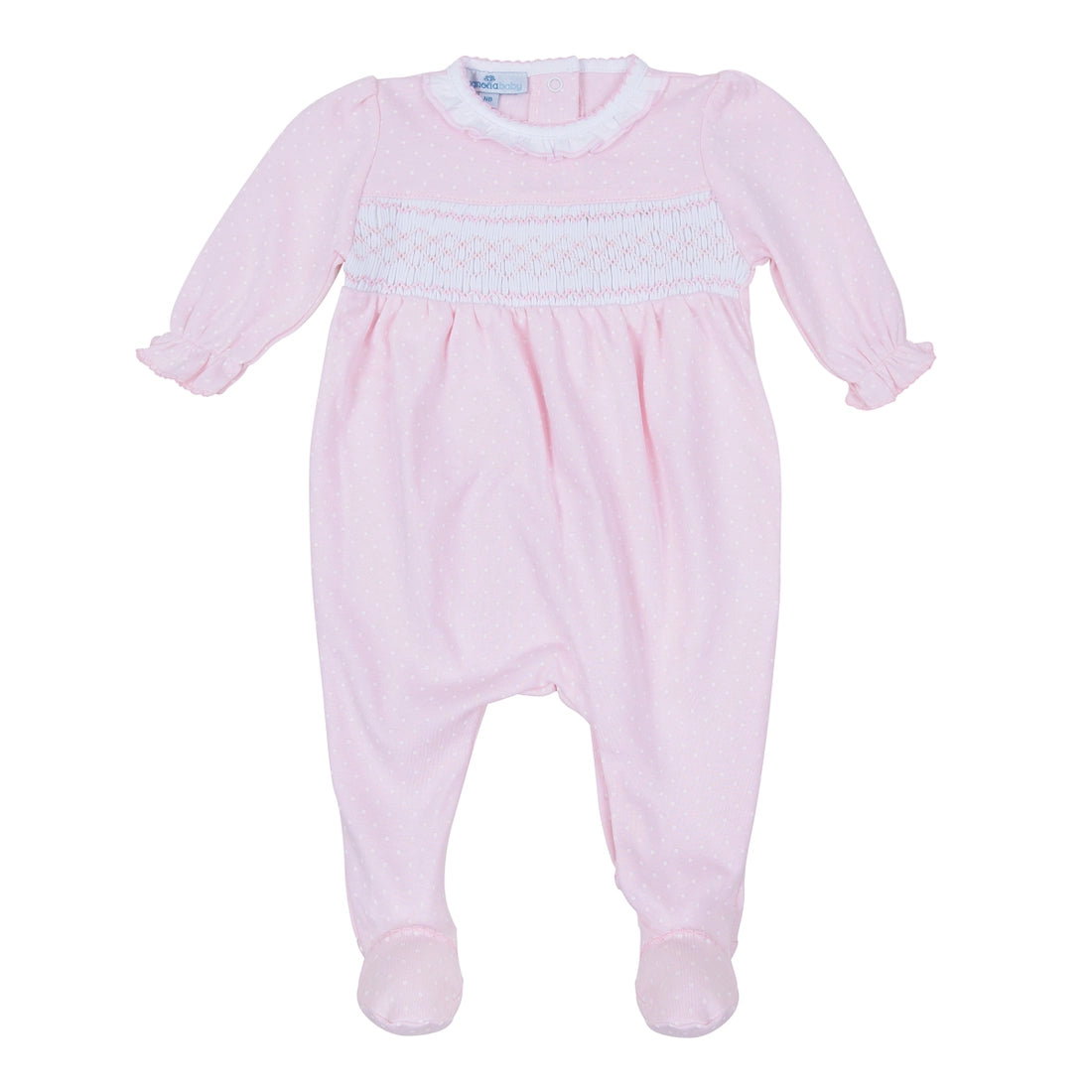 Simply Sweet Smocked Footie in Pink