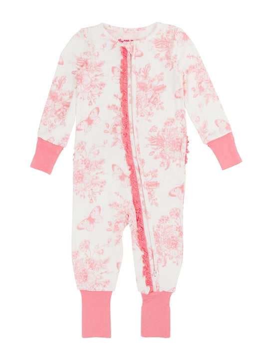 Butterfly Garden Toile Bamboo Pajama