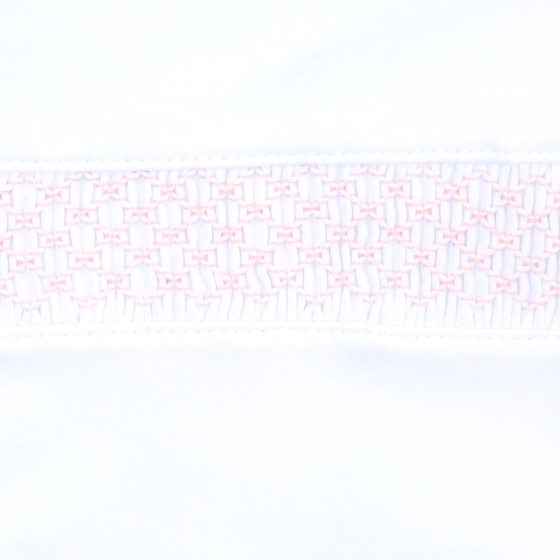 Essential White Pink Trim Pima Footie
