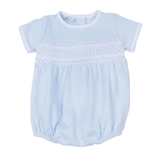 Simply Sweet Smocked Bubble in Light Blue