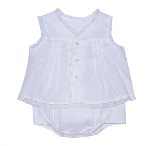 Dylan Diaper Set in White