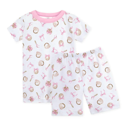 Little Sluggers Pink Pima Two Piece