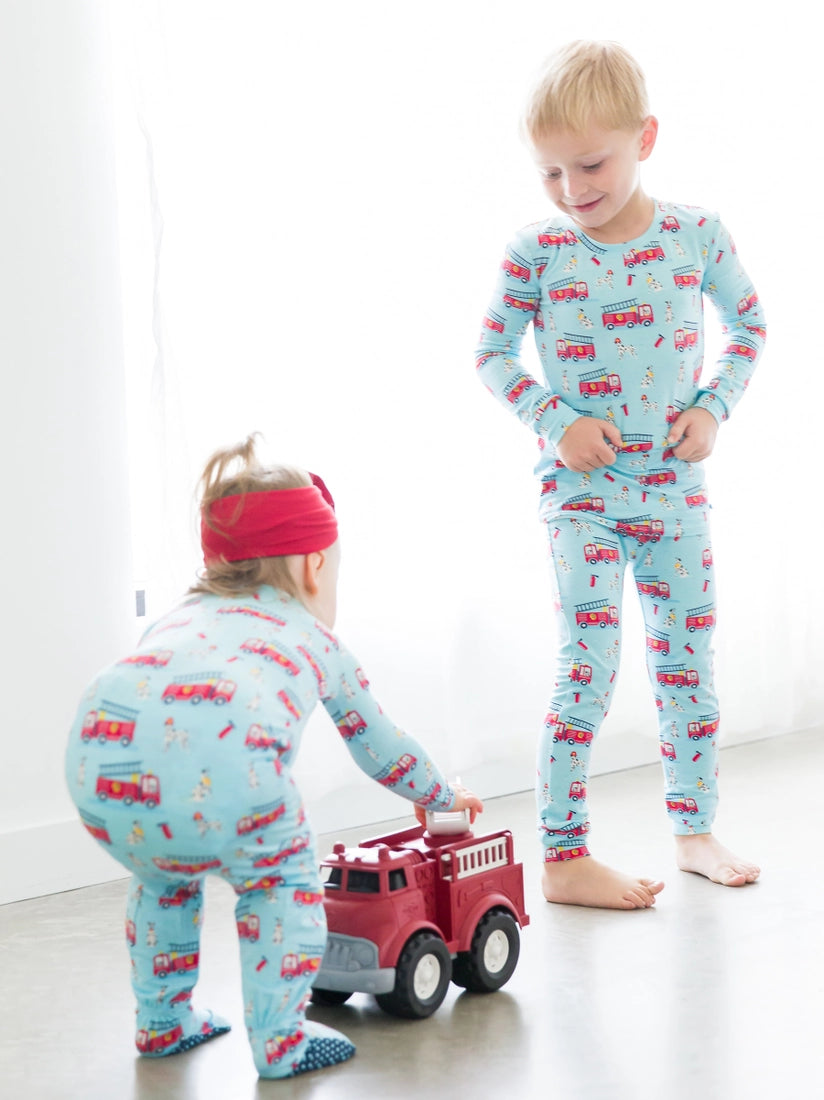 Firetruck Rescue Pups Bamboo Two Piece Pajamas