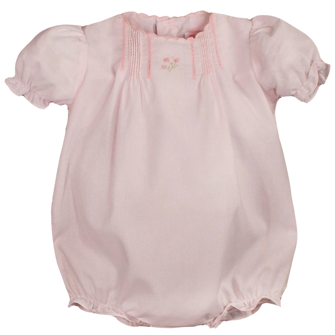 Flower Embroidered Heirloom Pink Bubble