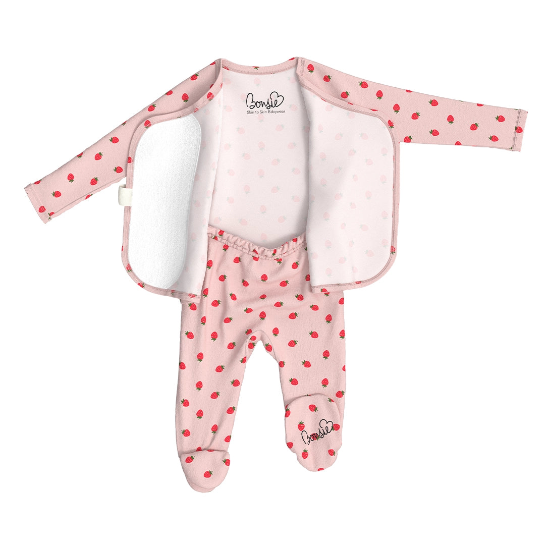 Bonsie Skin to Skin Footie - Strawberry