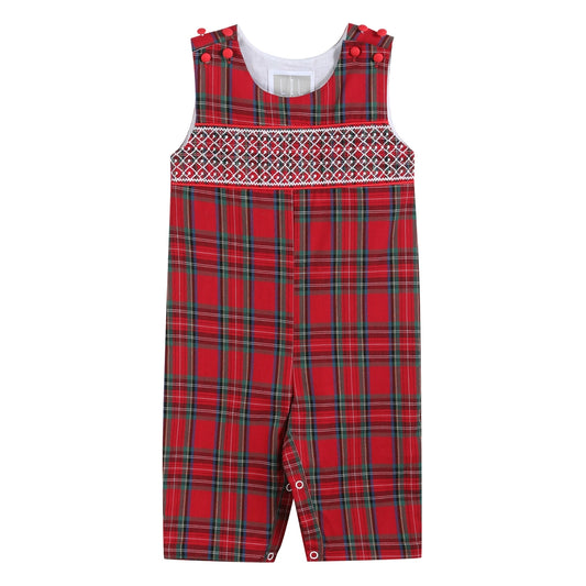 Classic Red & Green Gingham Smocked Jon Jon