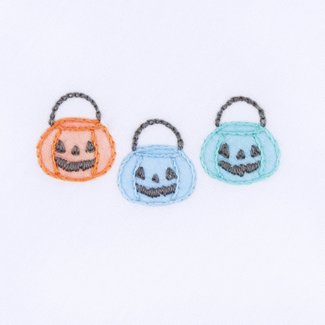 Pumpkin Party Pima Diaper Set - Blue