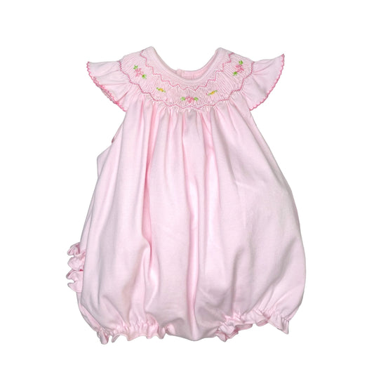 Petit Ami Hand Smocked Knit Pink Bubble