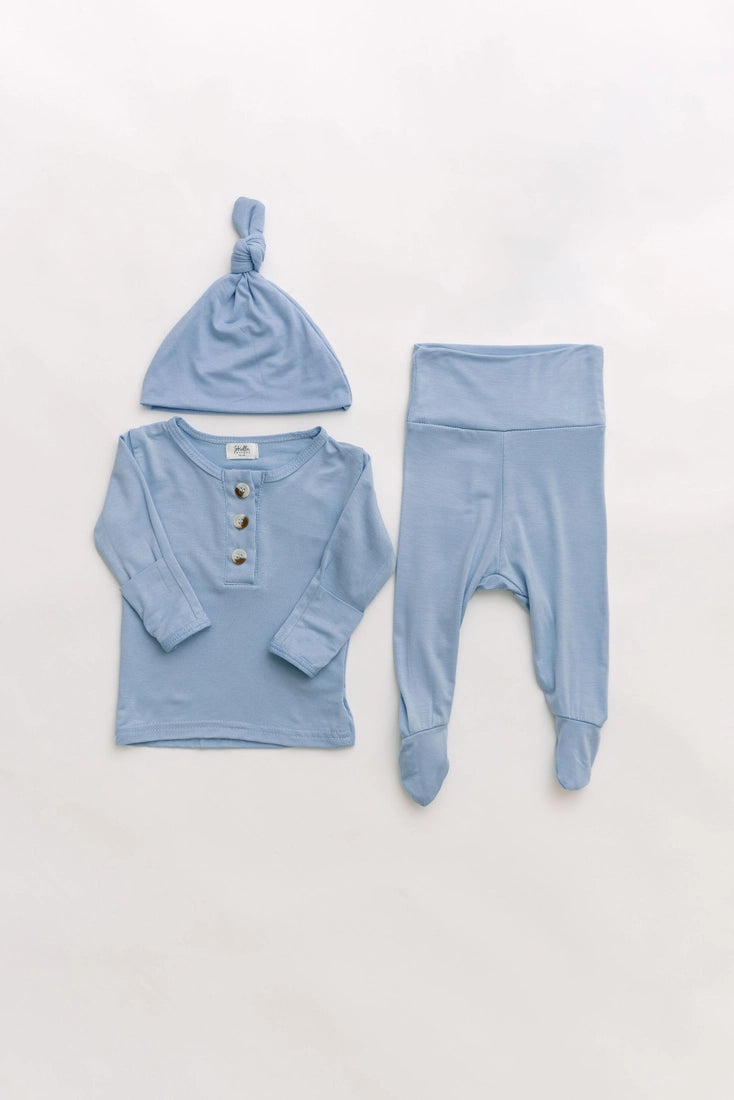 Top Bottom and Hat Bundle - Blue