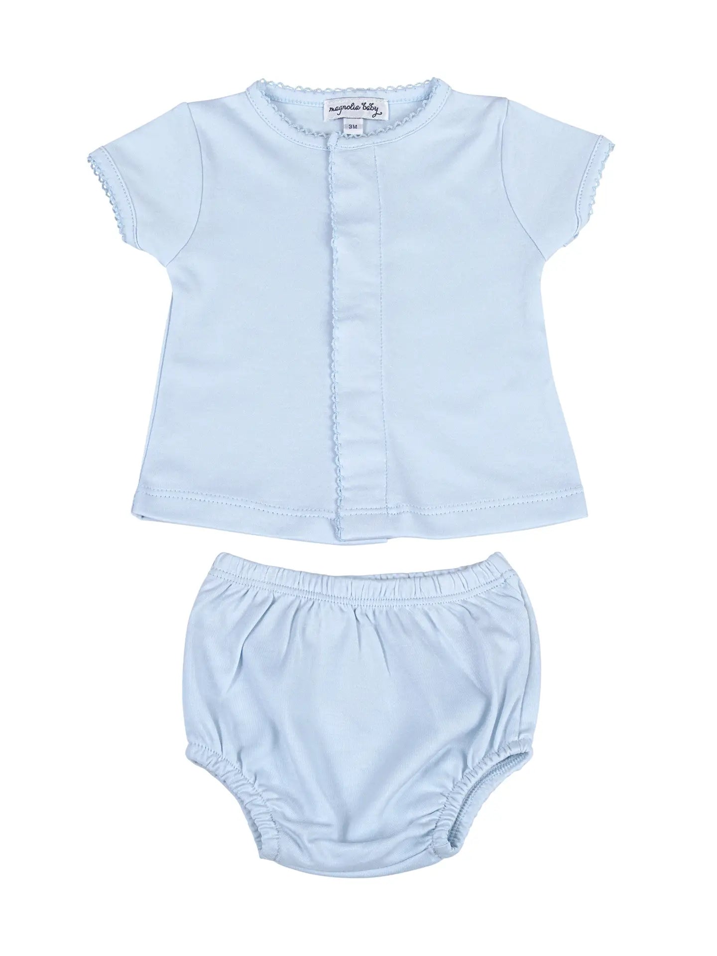 Baby Blue Pima Diaper Set