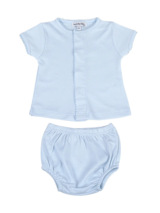 Baby Blue Pima Diaper Set