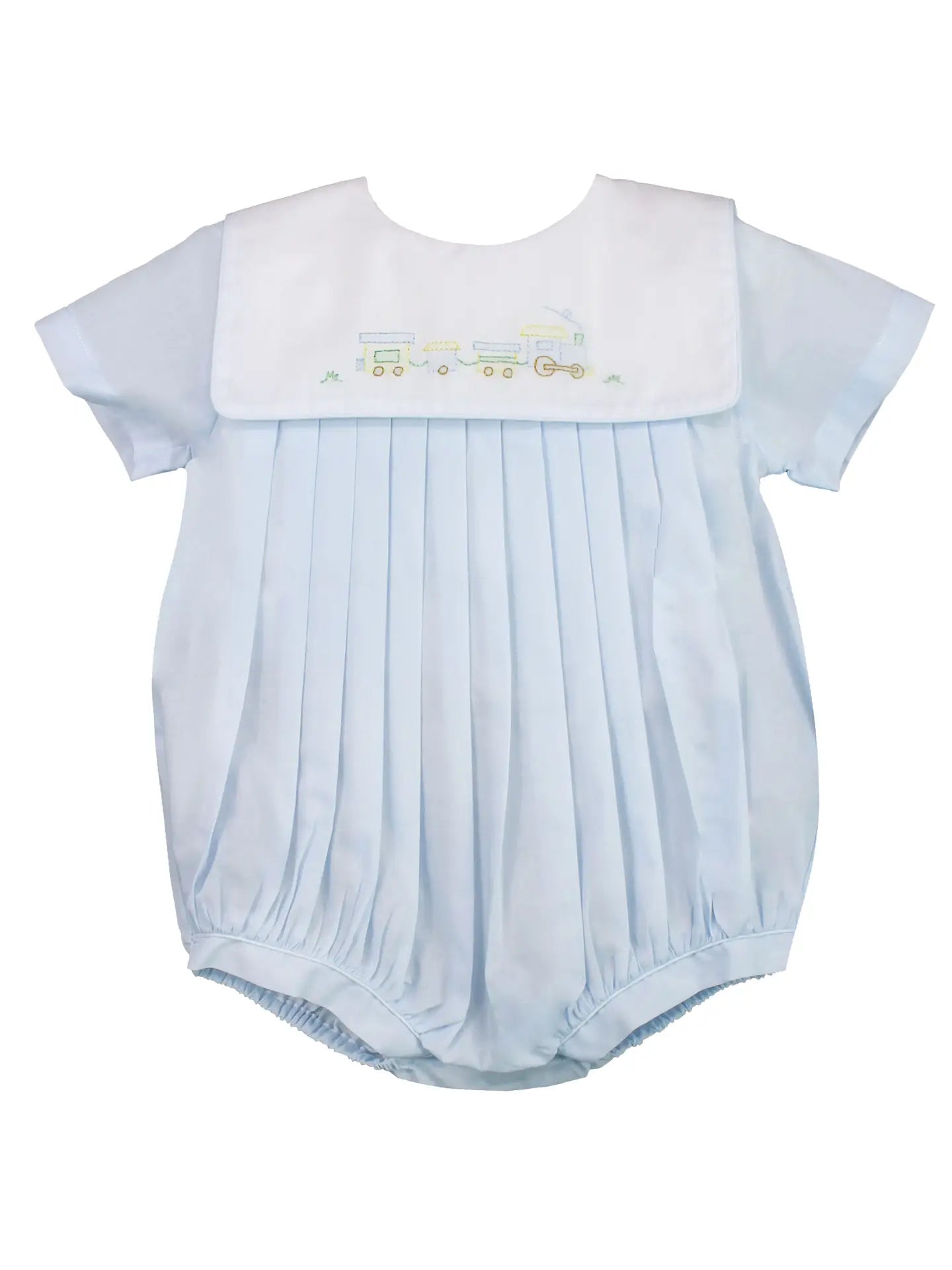 Train Embroidered Romper