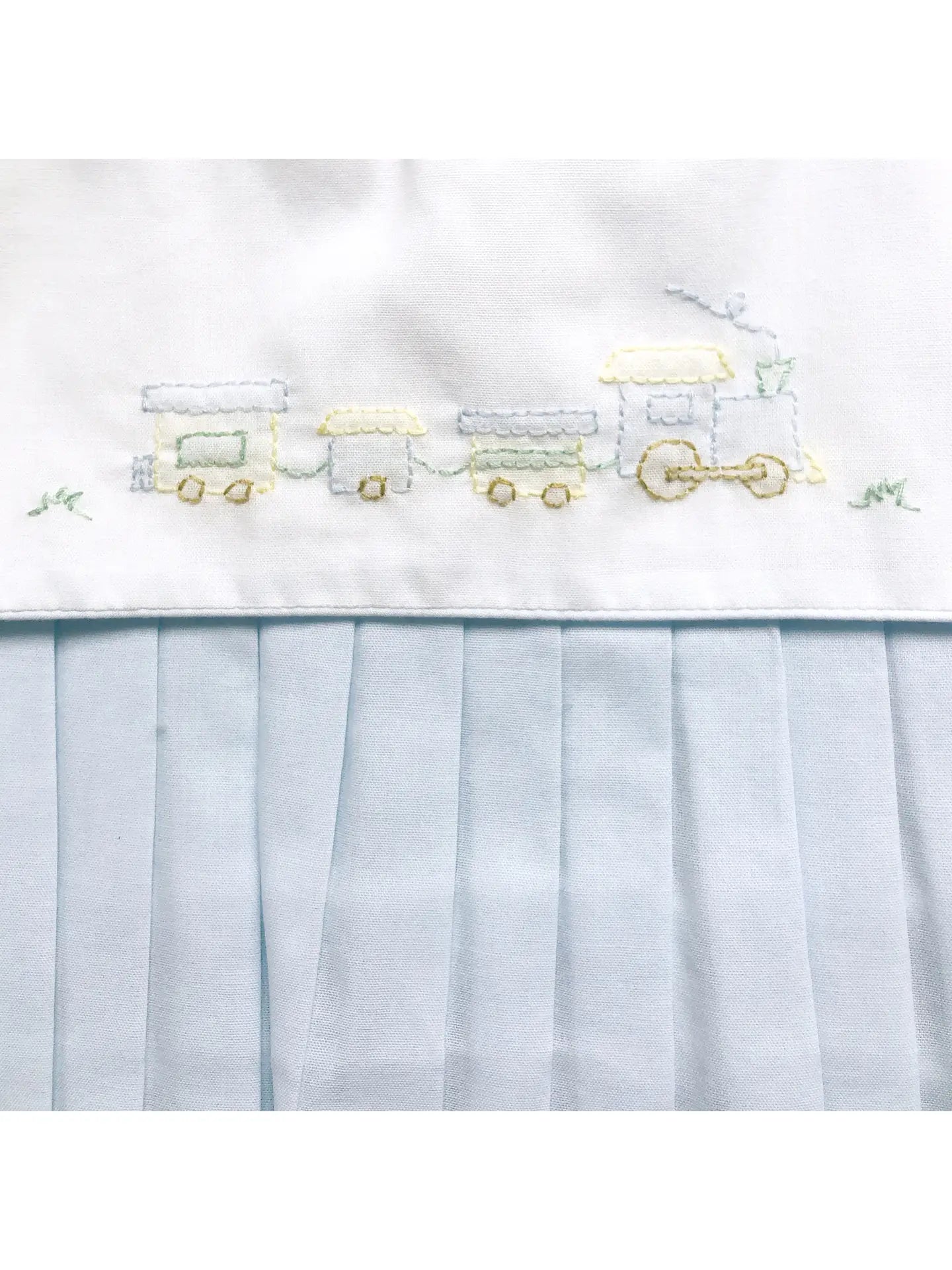 Train Embroidered Romper
