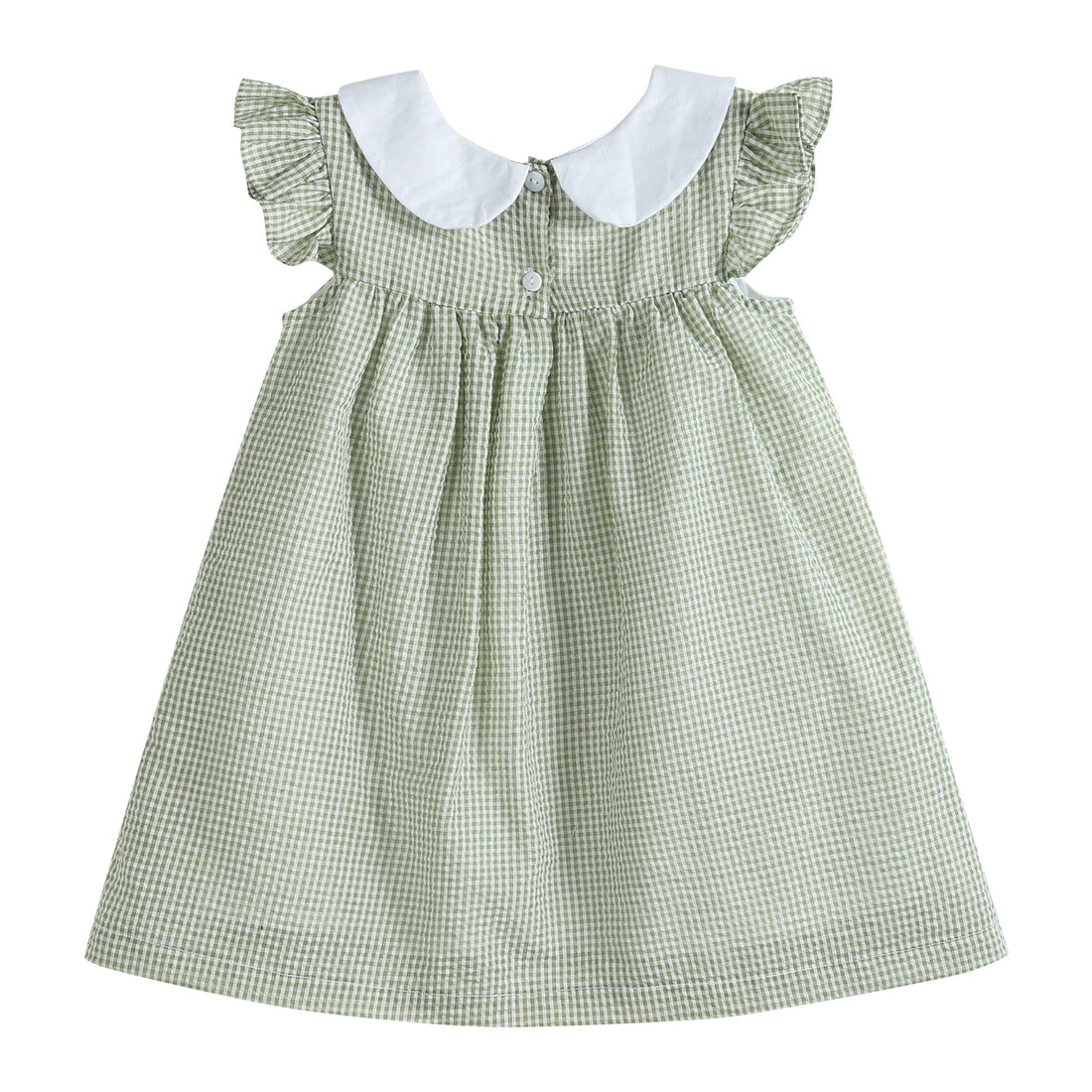 Green Gingham Fall Pumpkin Dress