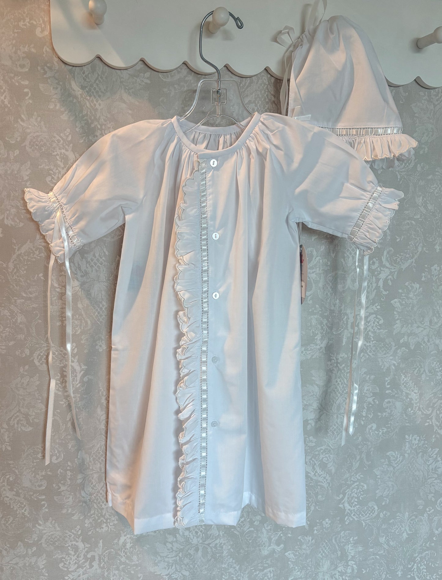 Heirloom Finn Daygown in White Ruffle