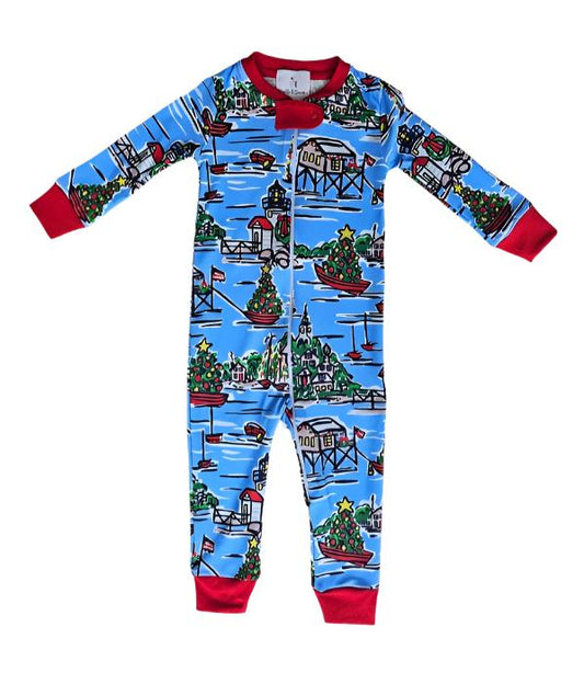 Harborside Holiday Zipper Footie