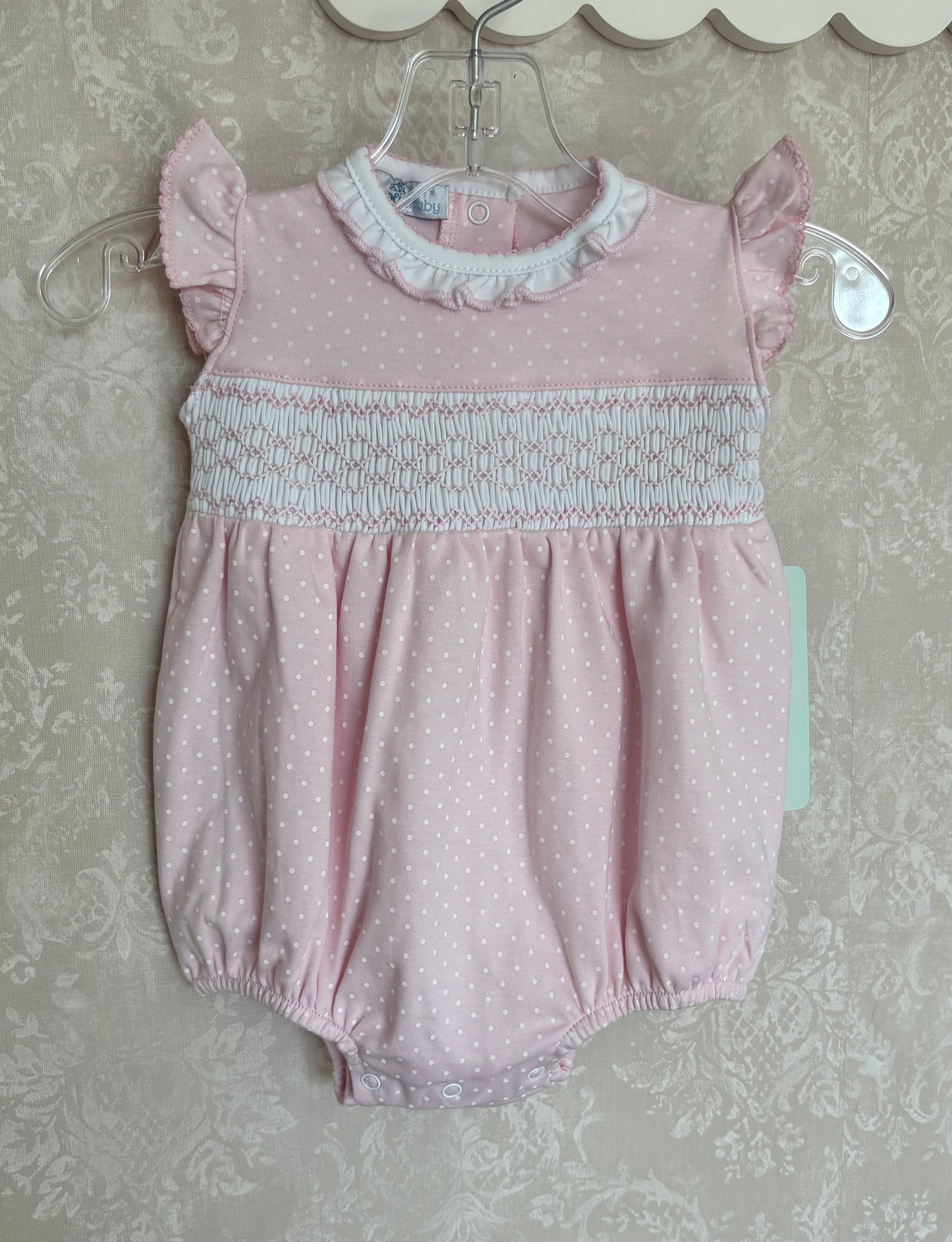 Simply Sweet Smocked Bubble in Pink