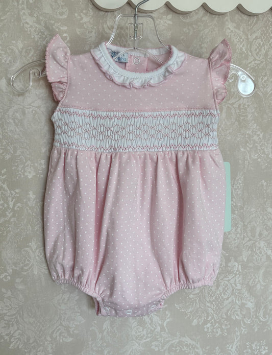 Simply Sweet Smocked Bubble in Pink