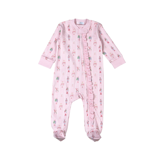 Classic Nutcracker Pima Zipper Footie
