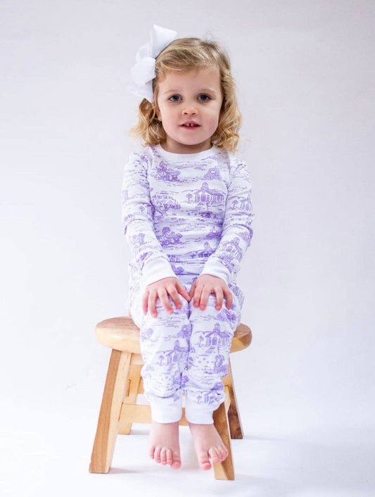 School House Toile 2 Piece Pajamas