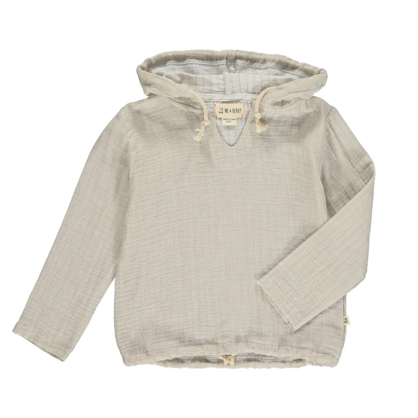 St. Ives Hooded Long Sleeve in Stone