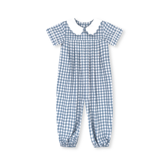 Precious Pleated Romper in Let Your Dreams In Blue