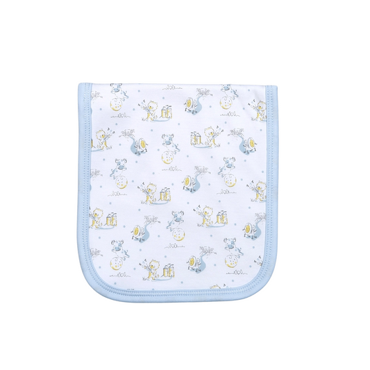 Nursery Rhymes Blue Burp Cloth