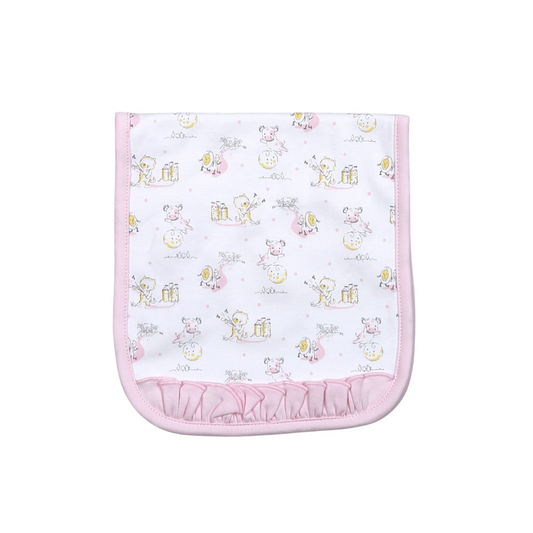 Nursery Rhymes Pink Burp Cloth