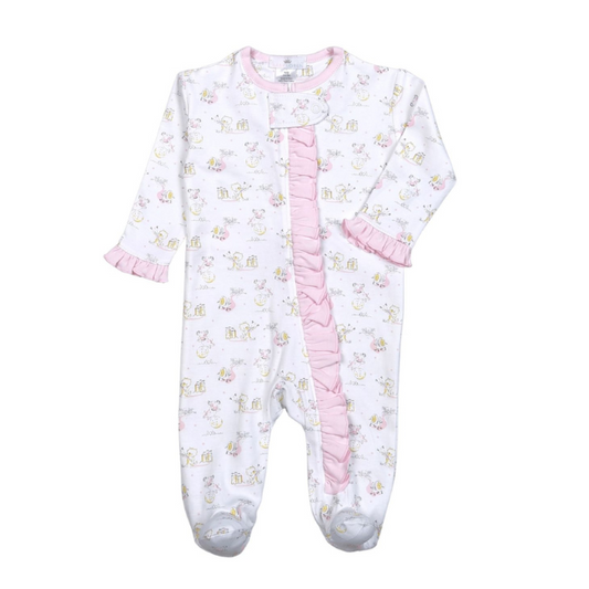 Nursery Rhyme Pima Sleeper in Pink