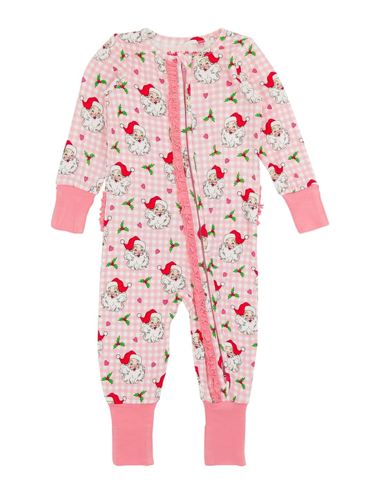 Dear Santa, Pink Gingham Bamboo Pajama