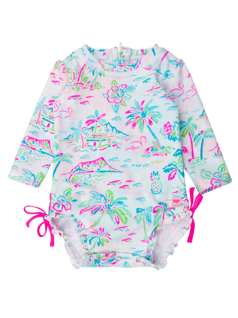 Islands Long Sleeve One Piece Rashguard