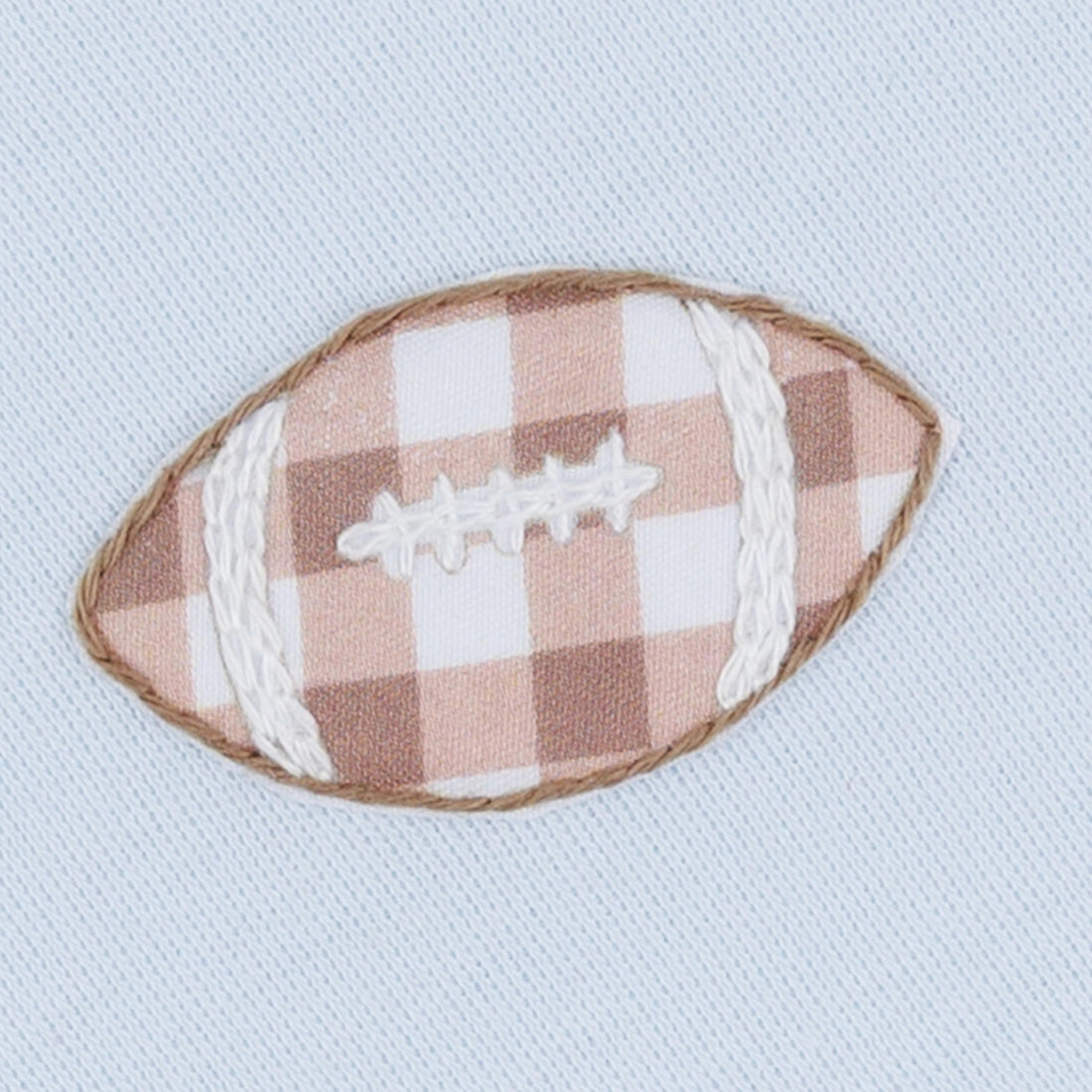 Tiny Tailgater Blue Pima Diaper Set