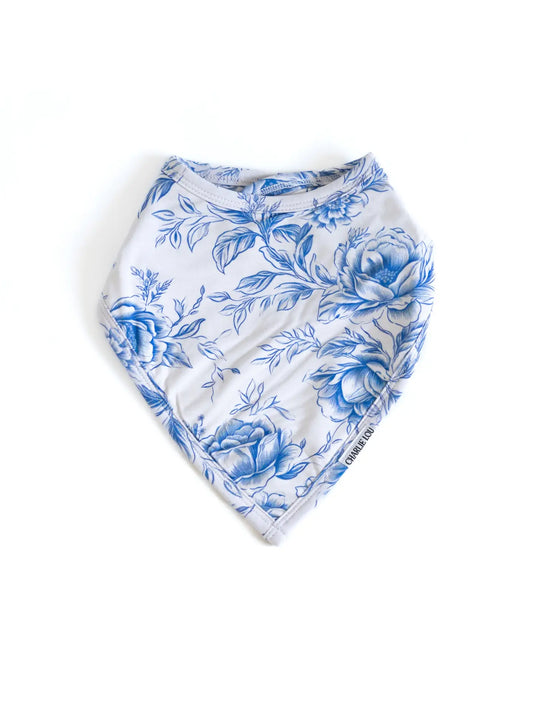 Lyla Blue Floral Toile Bib