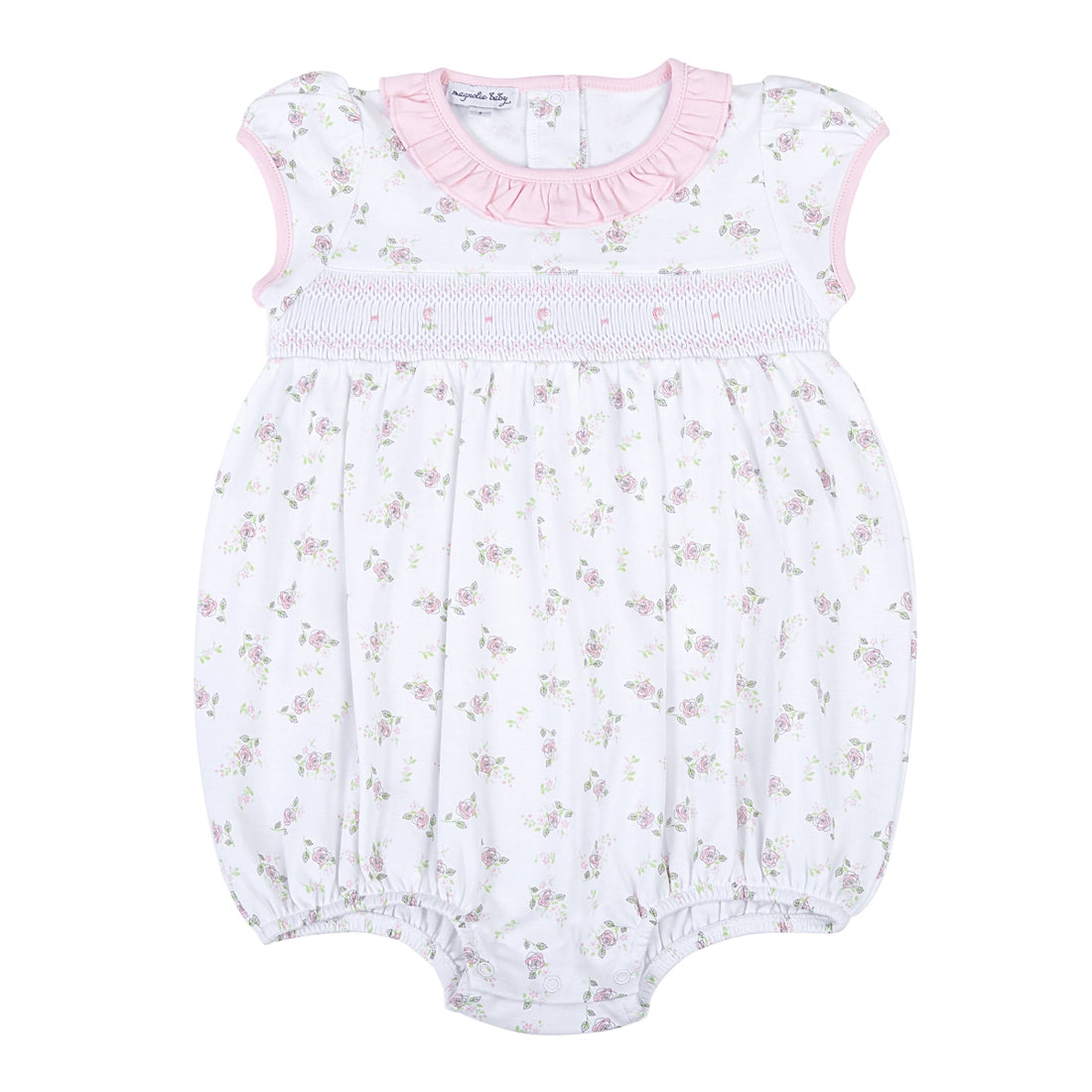 Hope's Rose Smocked Embroidered Bubble