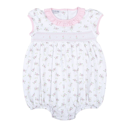 Hope's Rose Smocked Embroidered Bubble