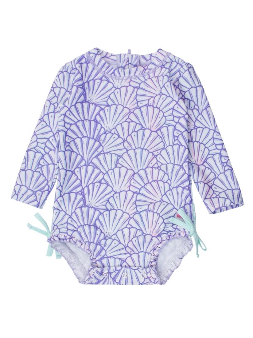 Magical Mermaid One Piece Long Sleeve Rash Guard