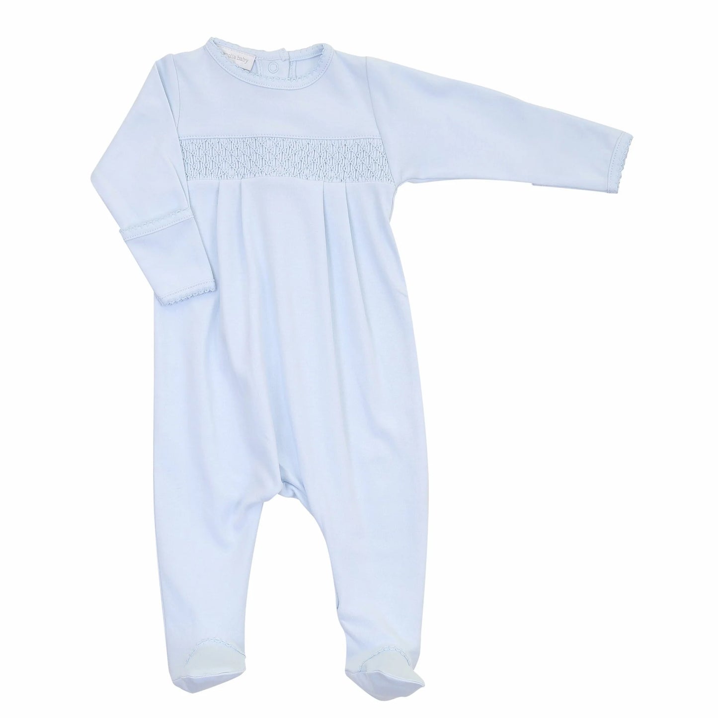Essential Blue Smocked Footie